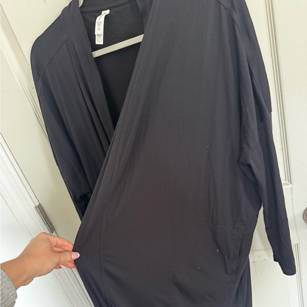 Athleta Modal Full Length Robe Lounge Black S/M - Picture 14 of 14